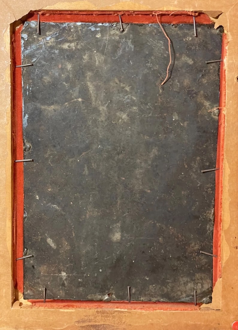 Antique 18th Century Mexican Retablo Saint Mary Icon Religious Painting Tin - 9