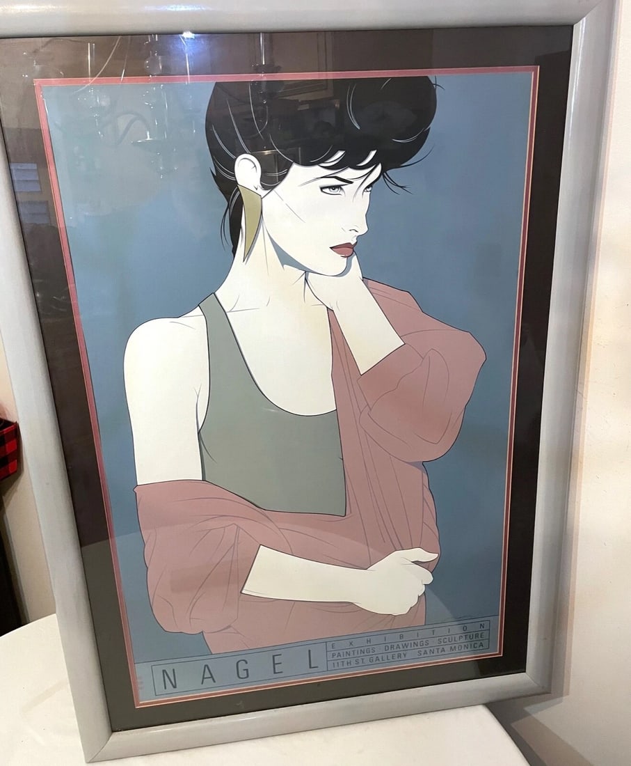 1980s Huge Original Patrick Nagel Gallery Limited Edition Silkscreen Print Serigraph - 3