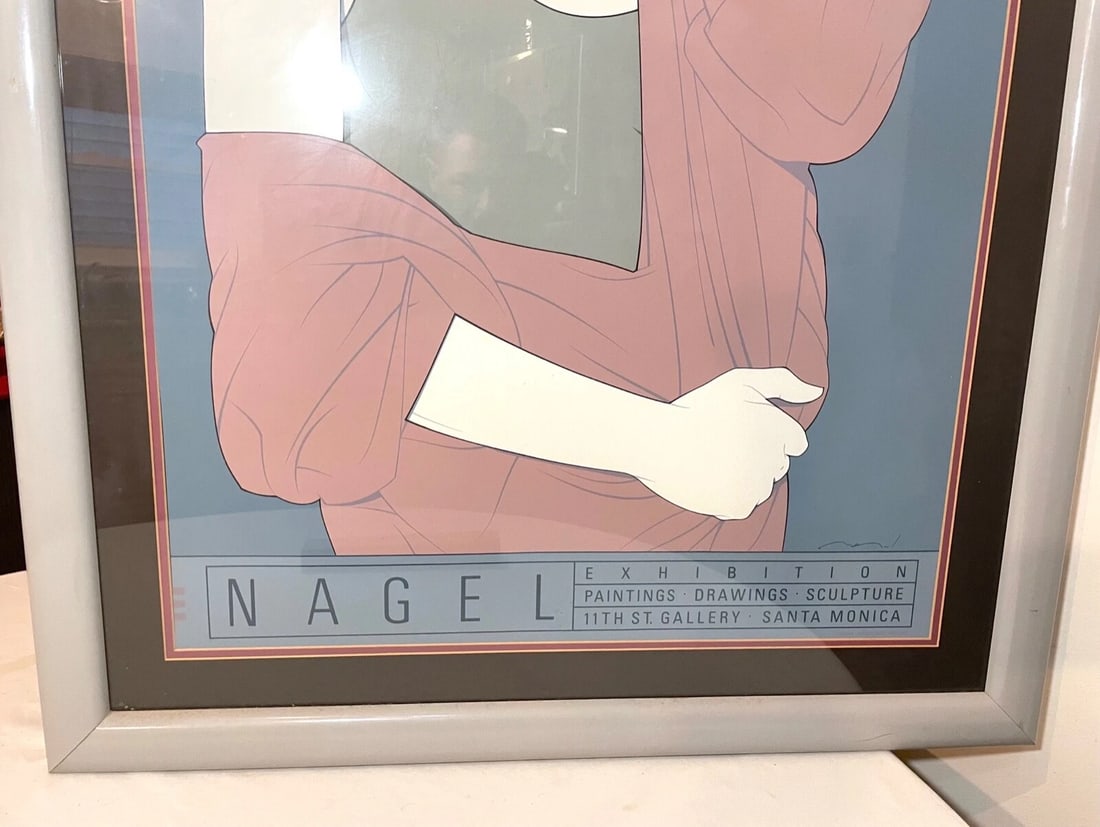 1980s Huge Original Patrick Nagel Gallery Limited Edition Silkscreen Print Serigraph - 6
