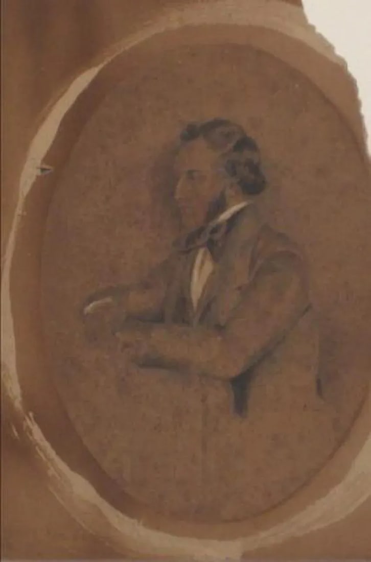 Seated Gentleman Portrait Study Graphite, Early-Mid 1800s - 3