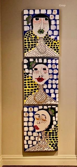 "Pinta"This Original Acrylic and Collage Character Portrait by Susan Cohen. It Is the Second Portrai - 7