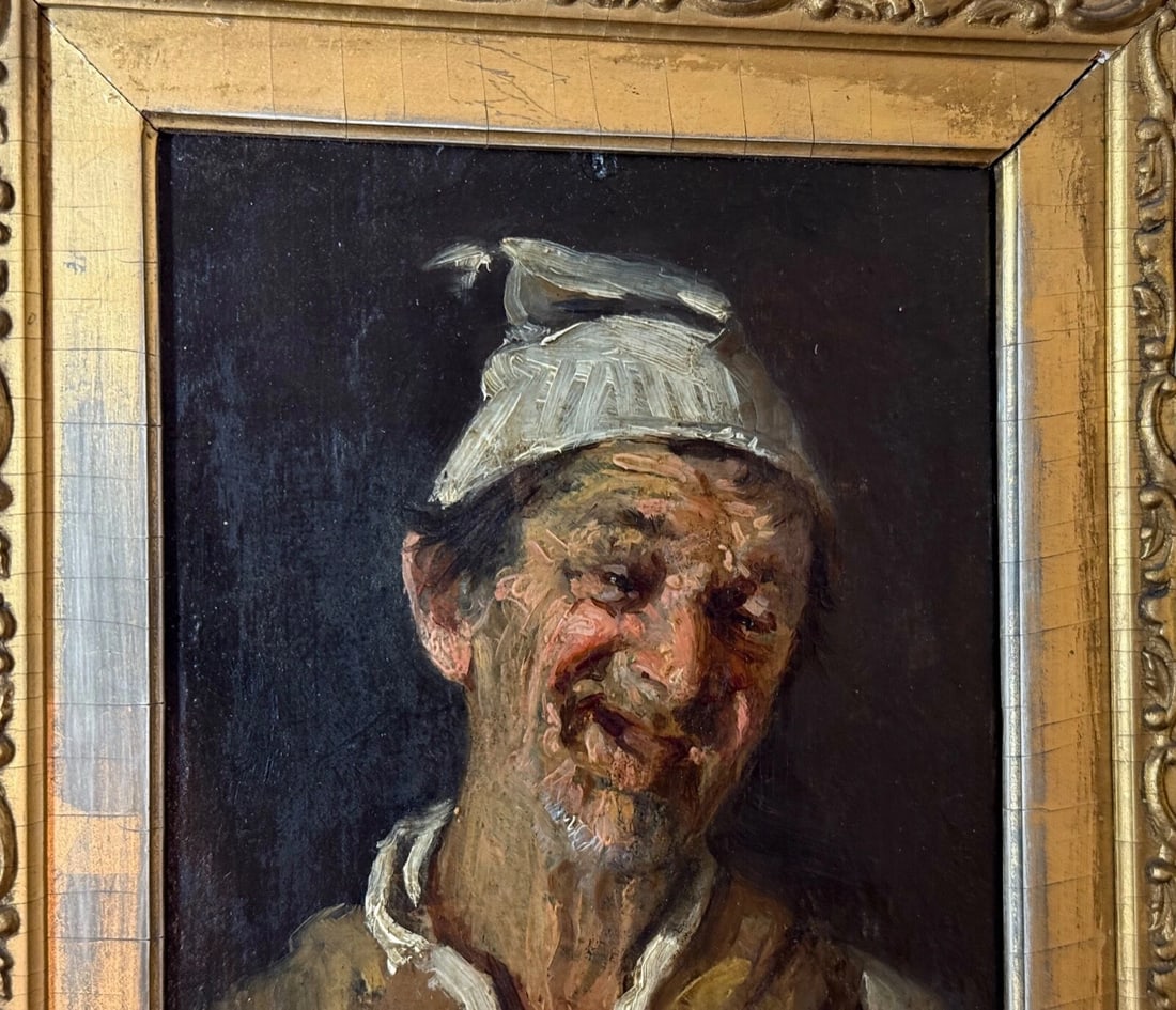 Antique 19th Century Original John Edmund Califano Oil Painting Man Portrait - 11