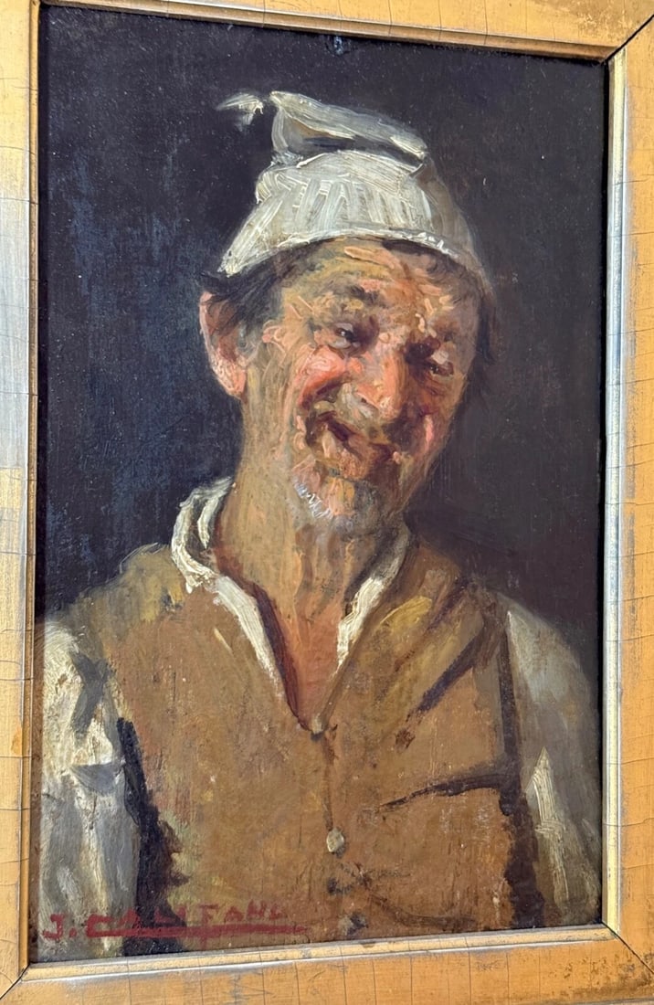 Antique 19th Century Original John Edmund Califano Oil Painting Man Portrait - 2