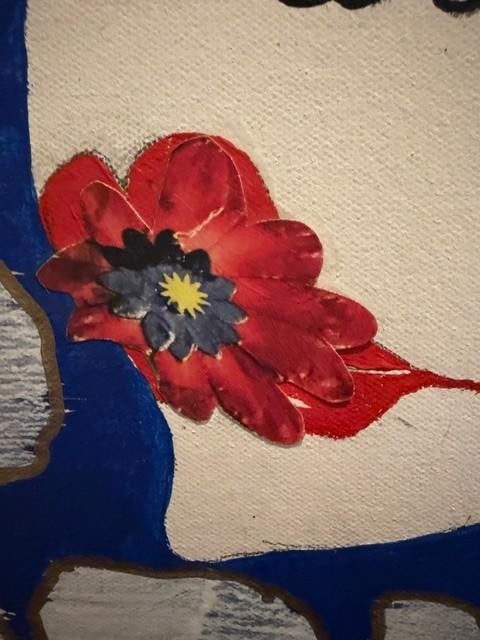 "Santa Maria" an Original Collage Painting by Susan Cohen and Part of a Trypitich - 3