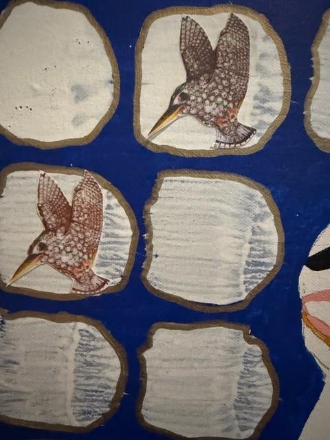 "Santa Maria" an Original Collage Painting by Susan Cohen and Part of a Trypitich - 5