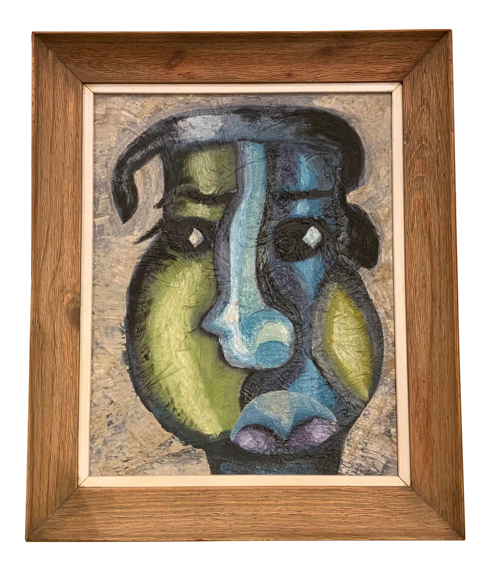 Abstract Vintage Portrait Painting by Meyer Kupferman (1 of 5)