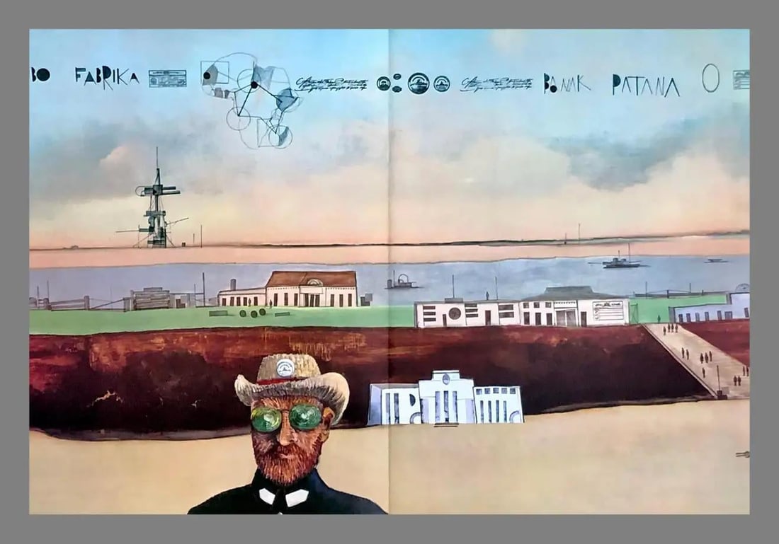 Saul Steinberg Lithograph 1970s - 2