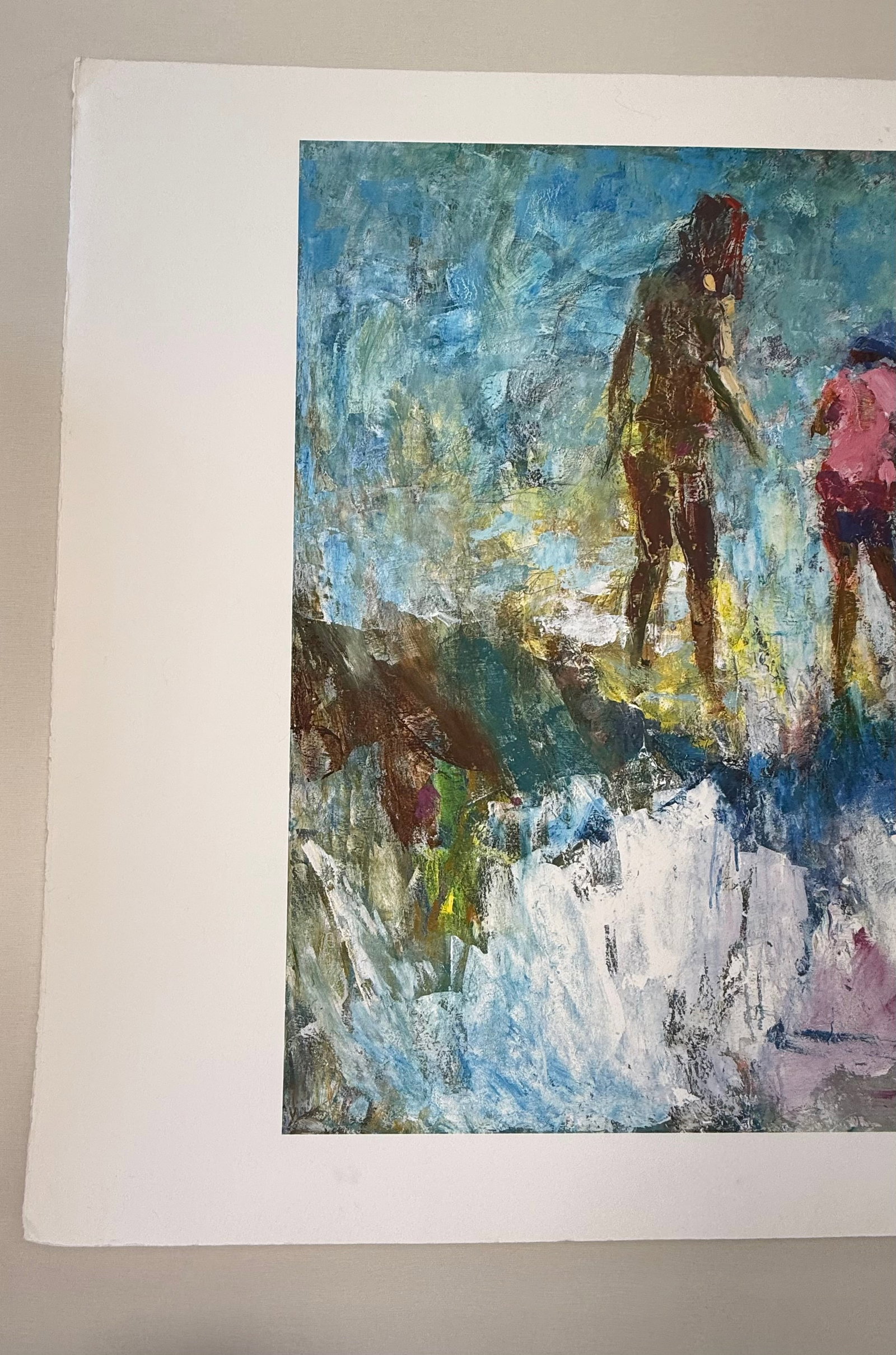 Kids at the Beach, Contemporary Impressionist, Iris Giclee, Artist Randy Moberg - 4