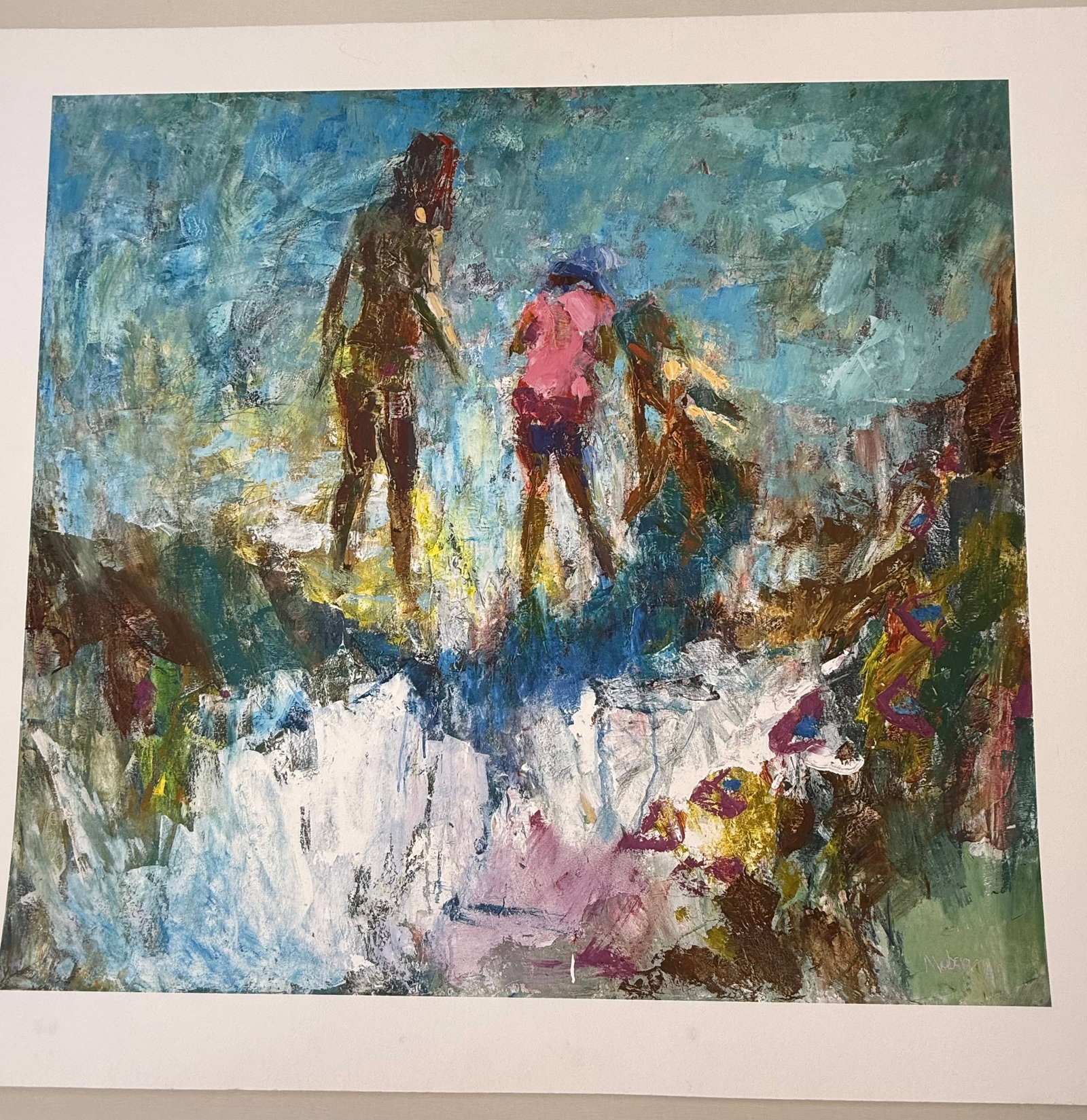Kids at the Beach, Contemporary Impressionist, Iris Giclee, Artist Randy Moberg - 6