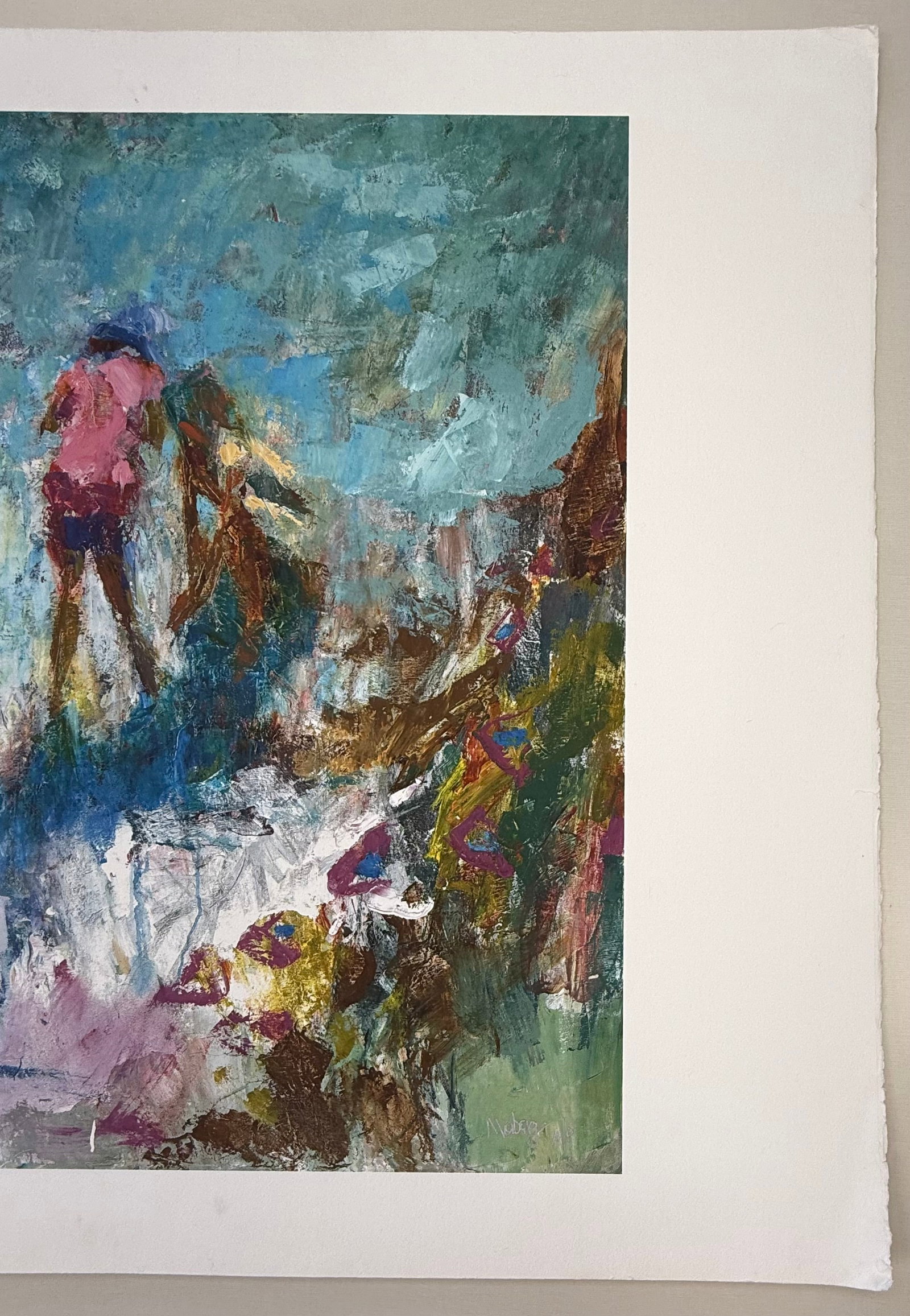 Kids at the Beach, Contemporary Impressionist, Iris Giclee, Artist Randy Moberg - 7