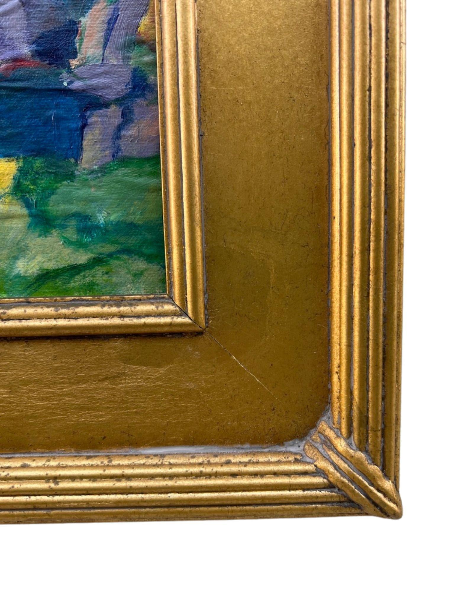 Framed Acrylic "Rock Quarry" Painting, Signed K. Bergstrom-Catriona - 7