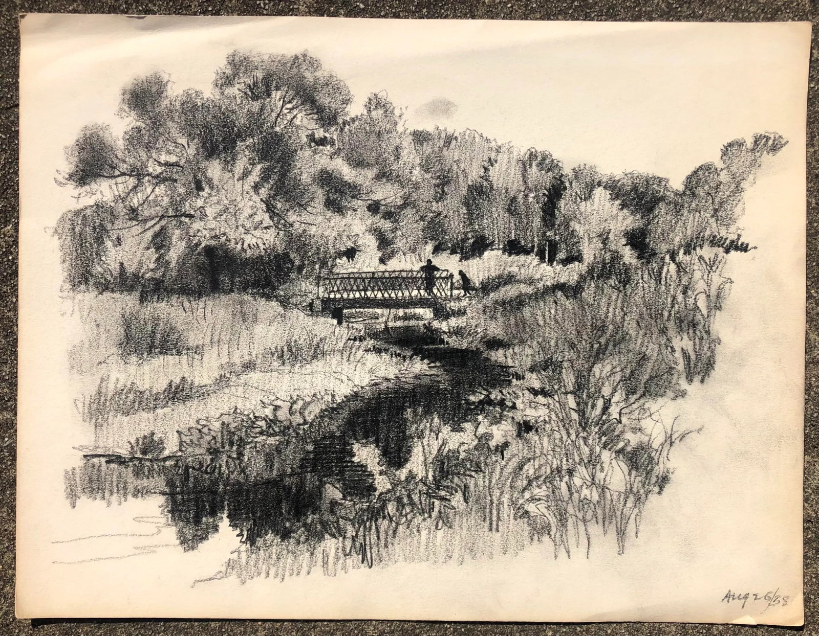 1938 Norman Kent Landscape Drawing - 2