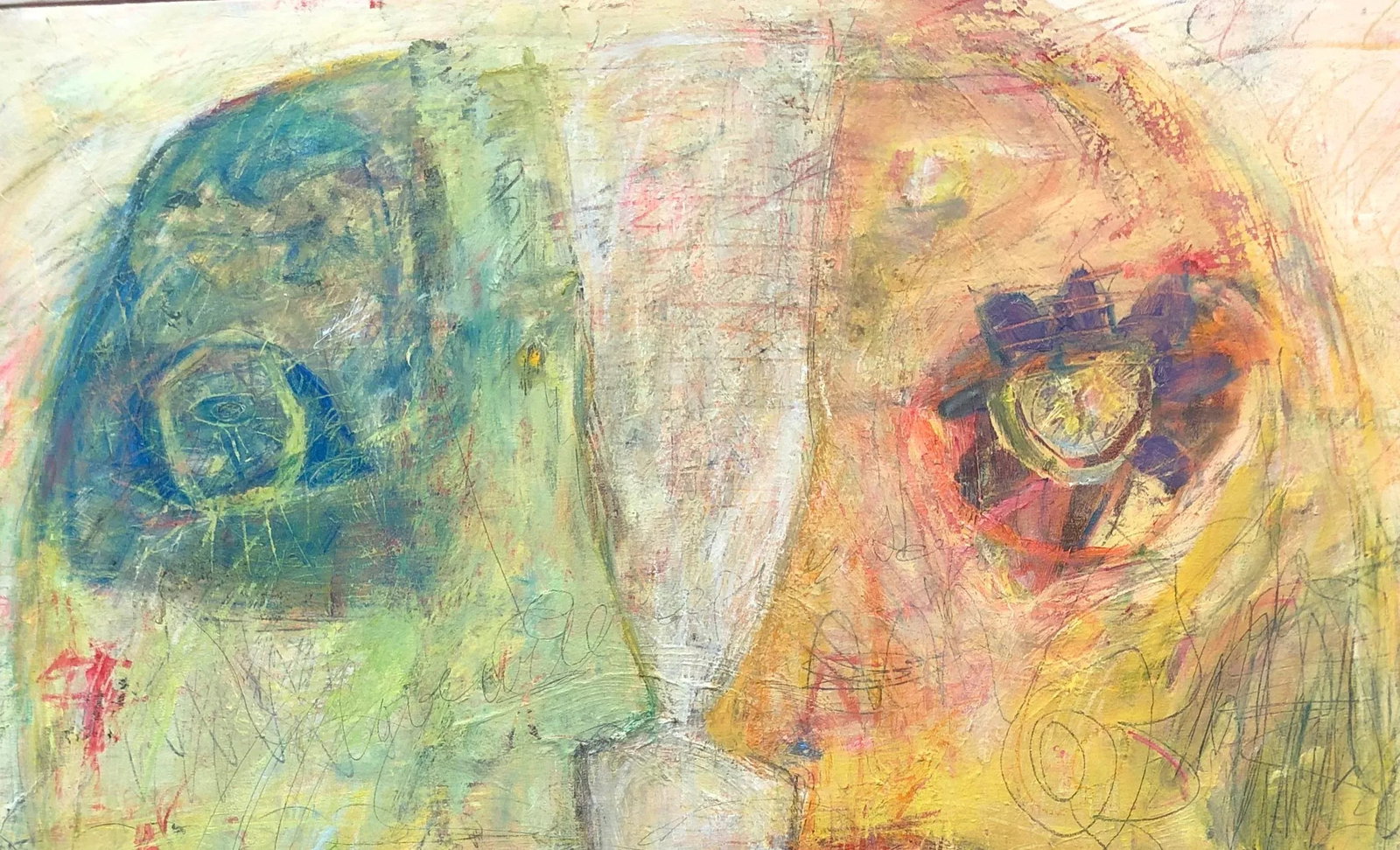 "Inner Conversation" Contemporary Abstract Expressionist Original Painting by Ellen Reinkraut, Frame - 3