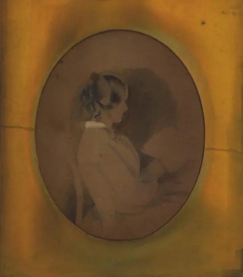 Woman Reading Graphite Study Early-Mid 1800s - 3
