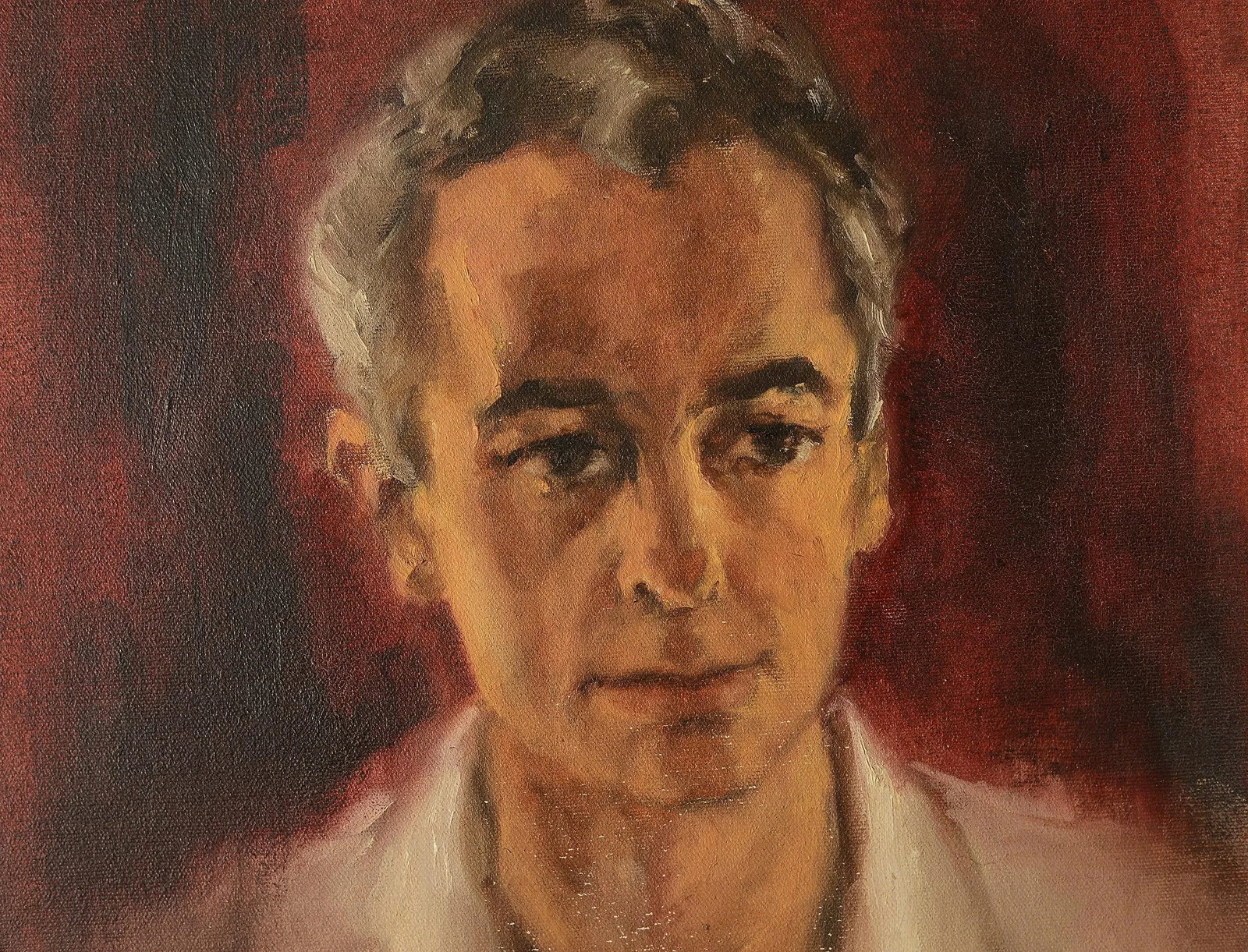 1950s Portrait of a Man Oil Painting, Framed - 4