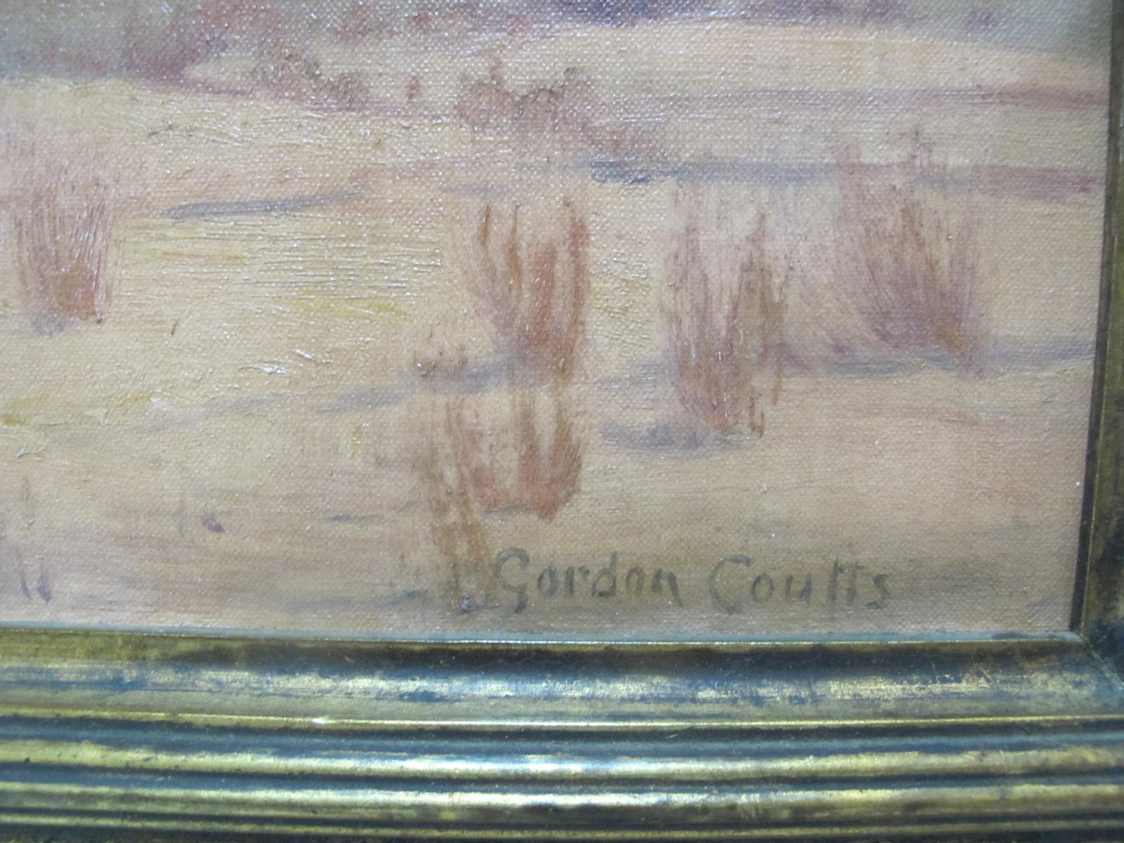 Gordon Coutts Signed Framed California Landscape Antique Tonalist Painting - 4