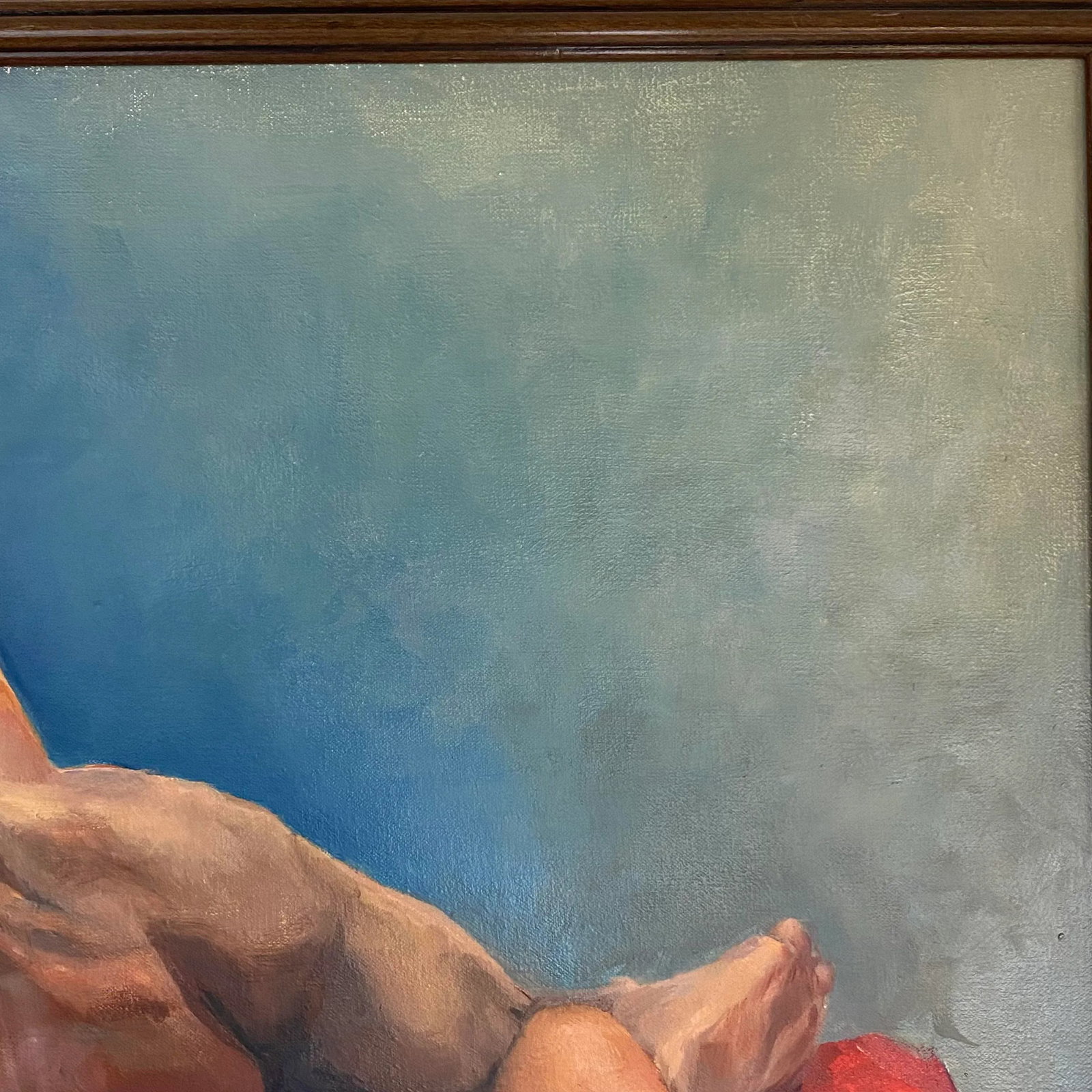 1984 Linda Kolar "Brian" Male Nude Oil Painting - 8