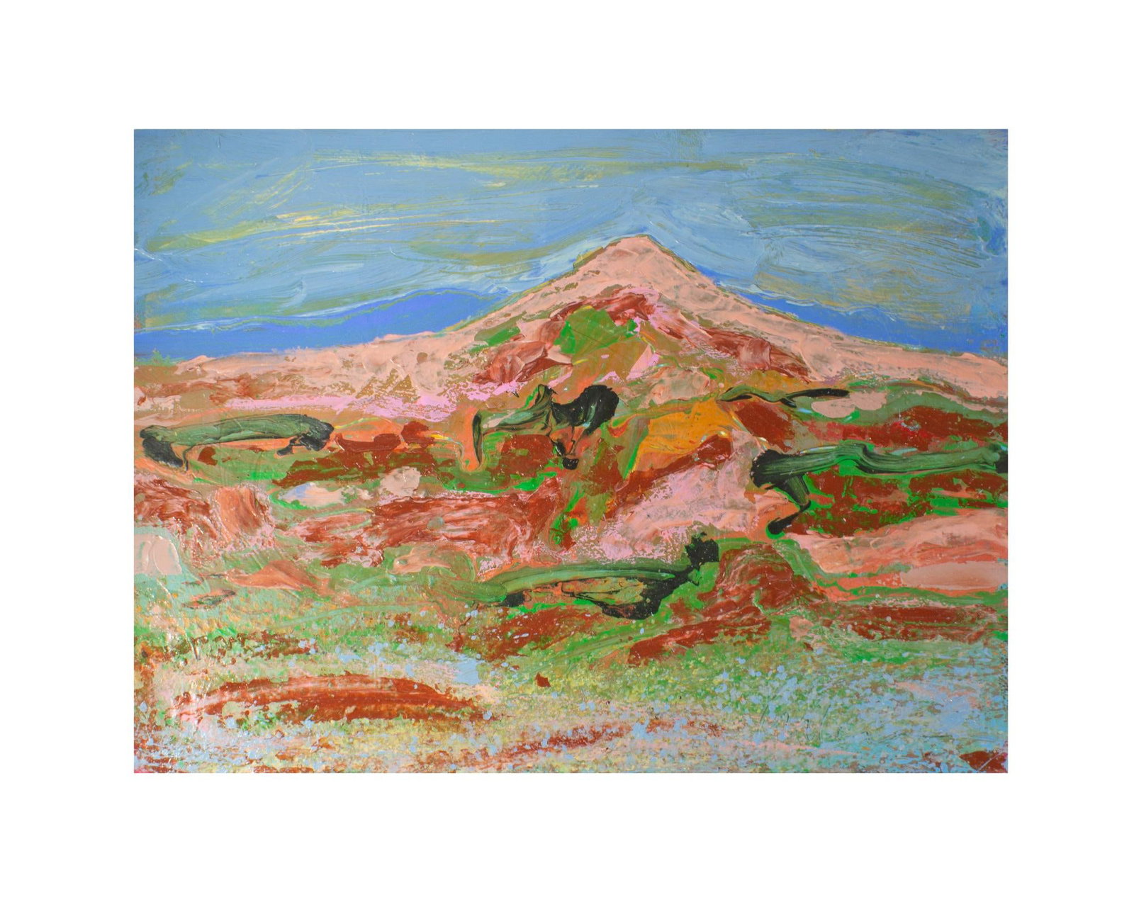 1980s Abstract Acrylic Landscape by Harry Hilson - 2