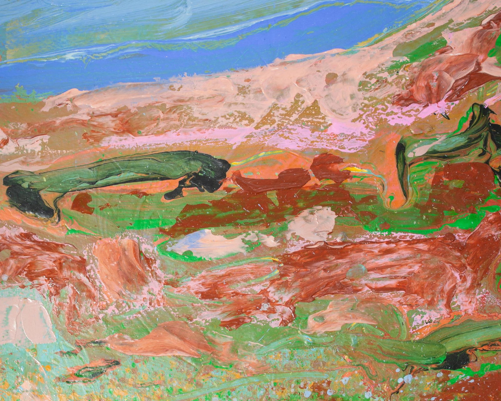 1980s Abstract Acrylic Landscape by Harry Hilson - 4