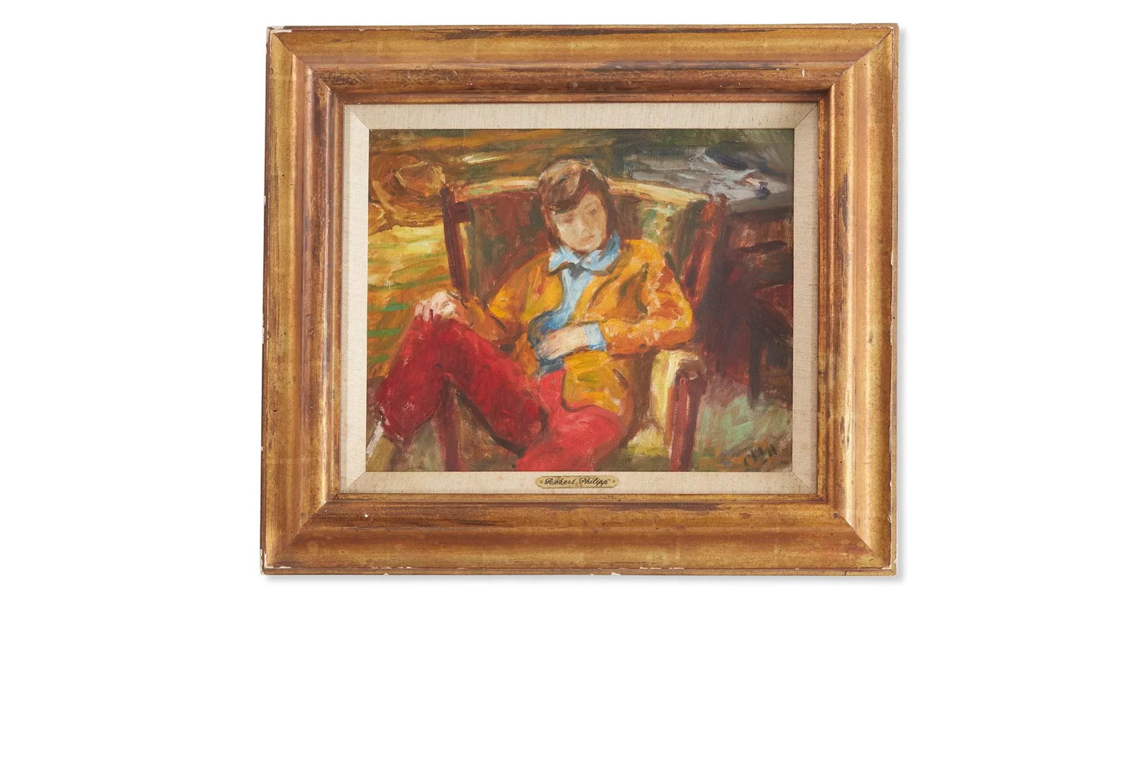 Early 20th Century "Girl Resting" Expressionist Figurative Oil Painting, Framed - 10