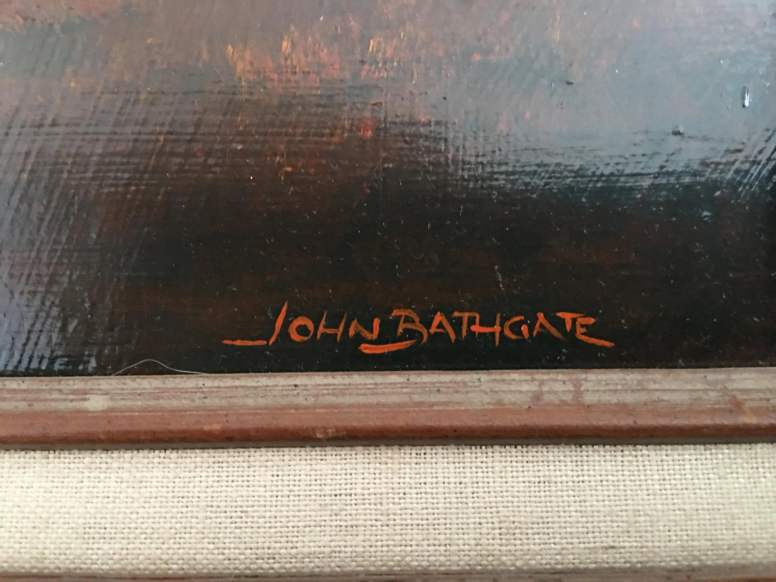 1970s Mountain Landscape Oil Painting John Bathgate, Framed - 2