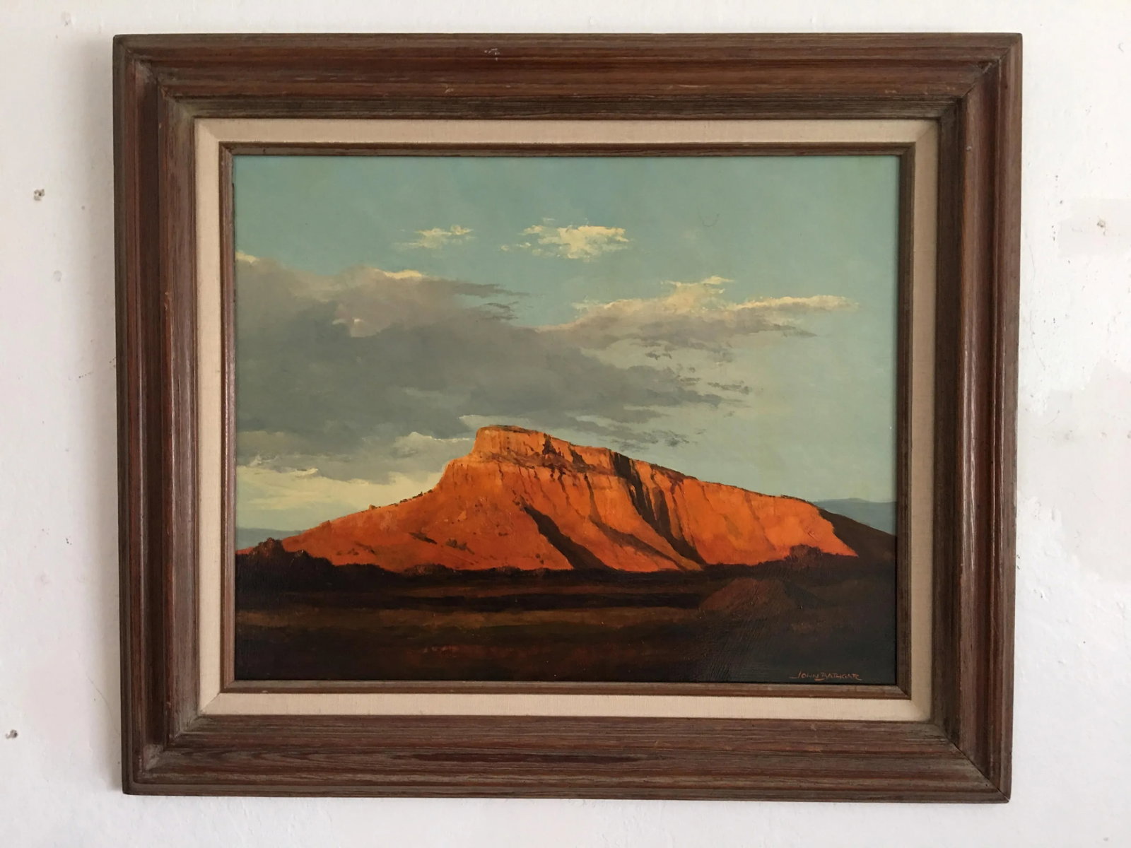 1970s Mountain Landscape Oil Painting John Bathgate, Framed - 6