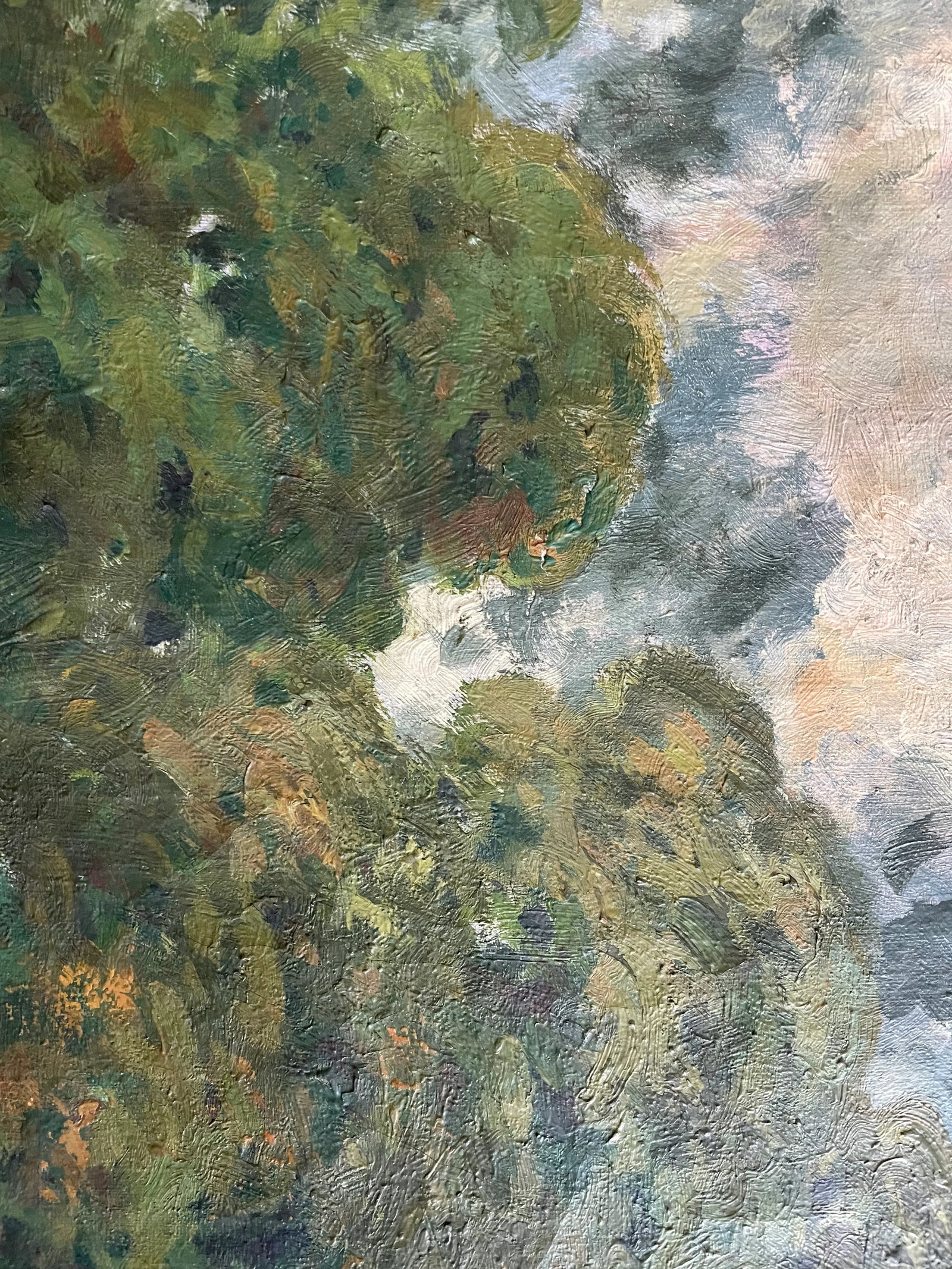 European Lake Landscape, Vintage Oil Painting - 6