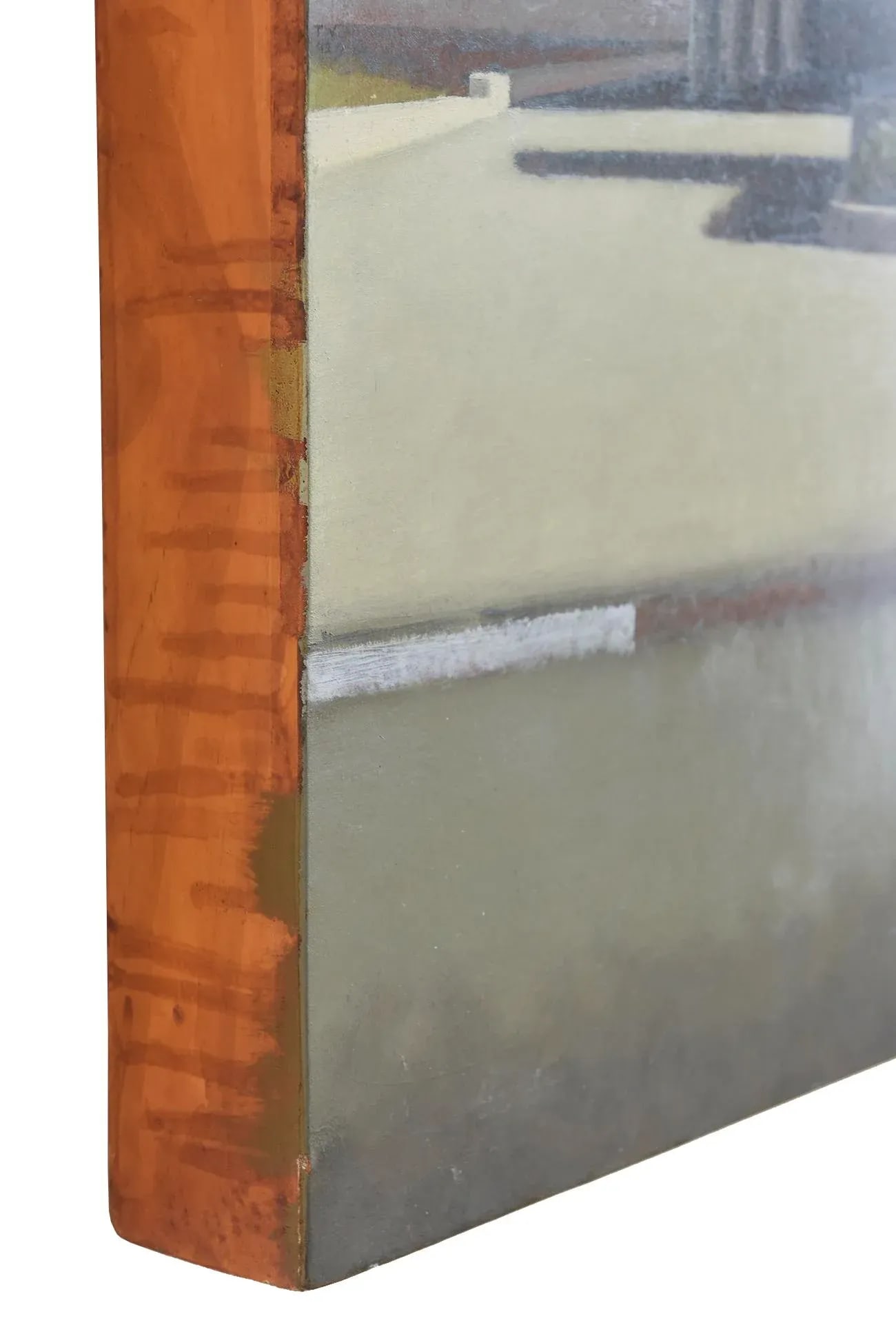 Acrylic on Wood Painting Titled " Watching the Detective" Signed - 8