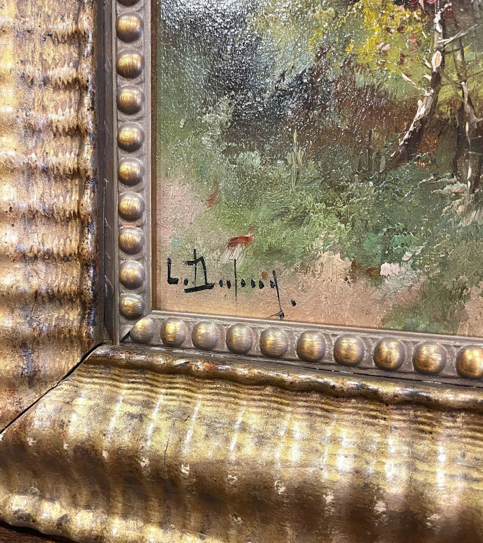 19th Century Framed Landscape Oil Painting Signed L. Dupuy for E. Galien-Laloue - 4