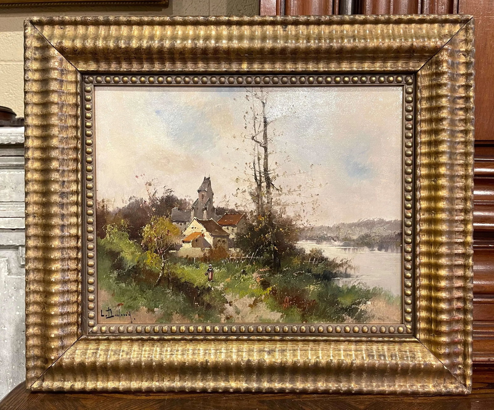 19th Century Framed Landscape Oil Painting Signed L. Dupuy for E. Galien-Laloue - 5
