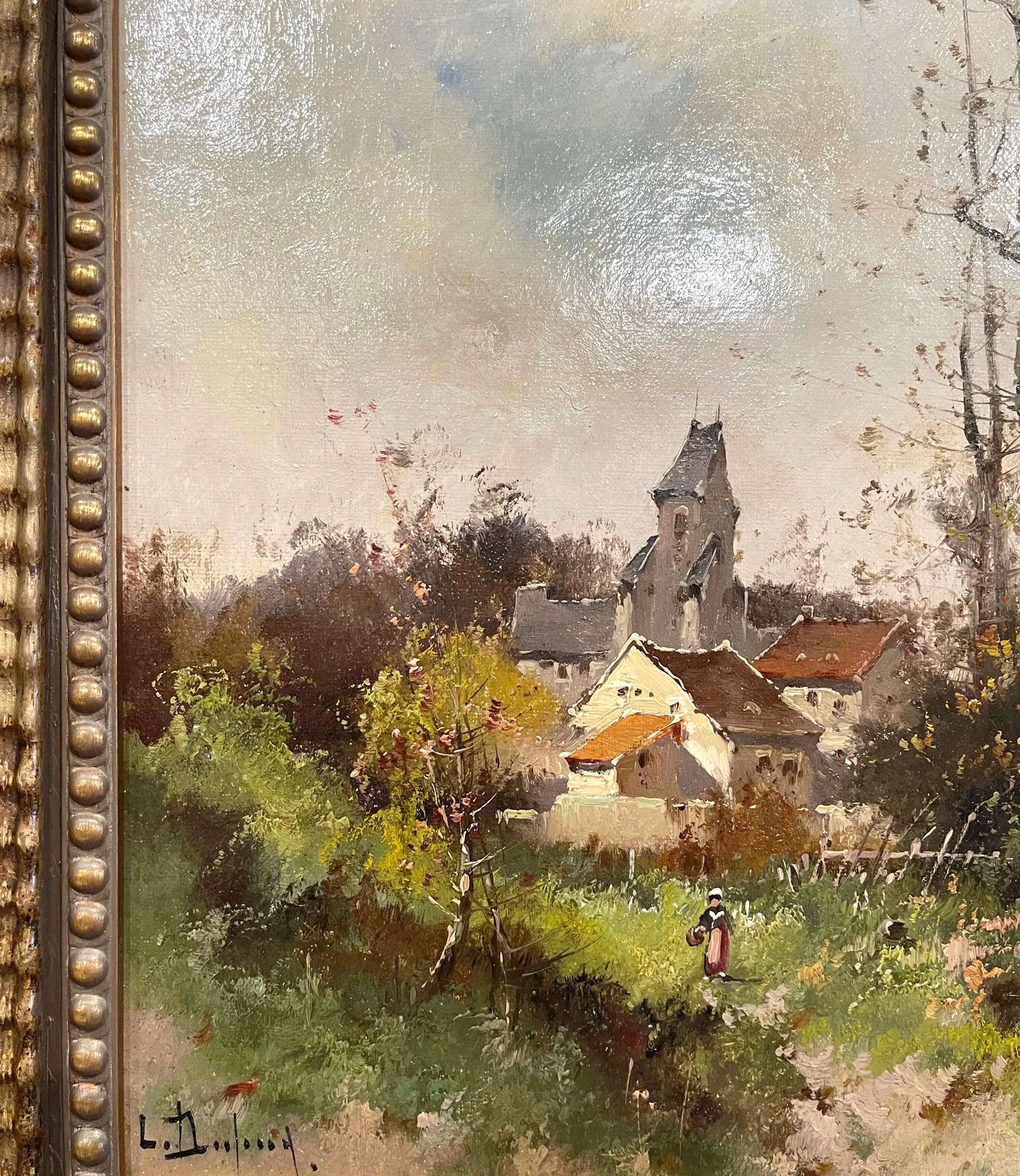 19th Century Framed Landscape Oil Painting Signed L. Dupuy for E. Galien-Laloue - 7