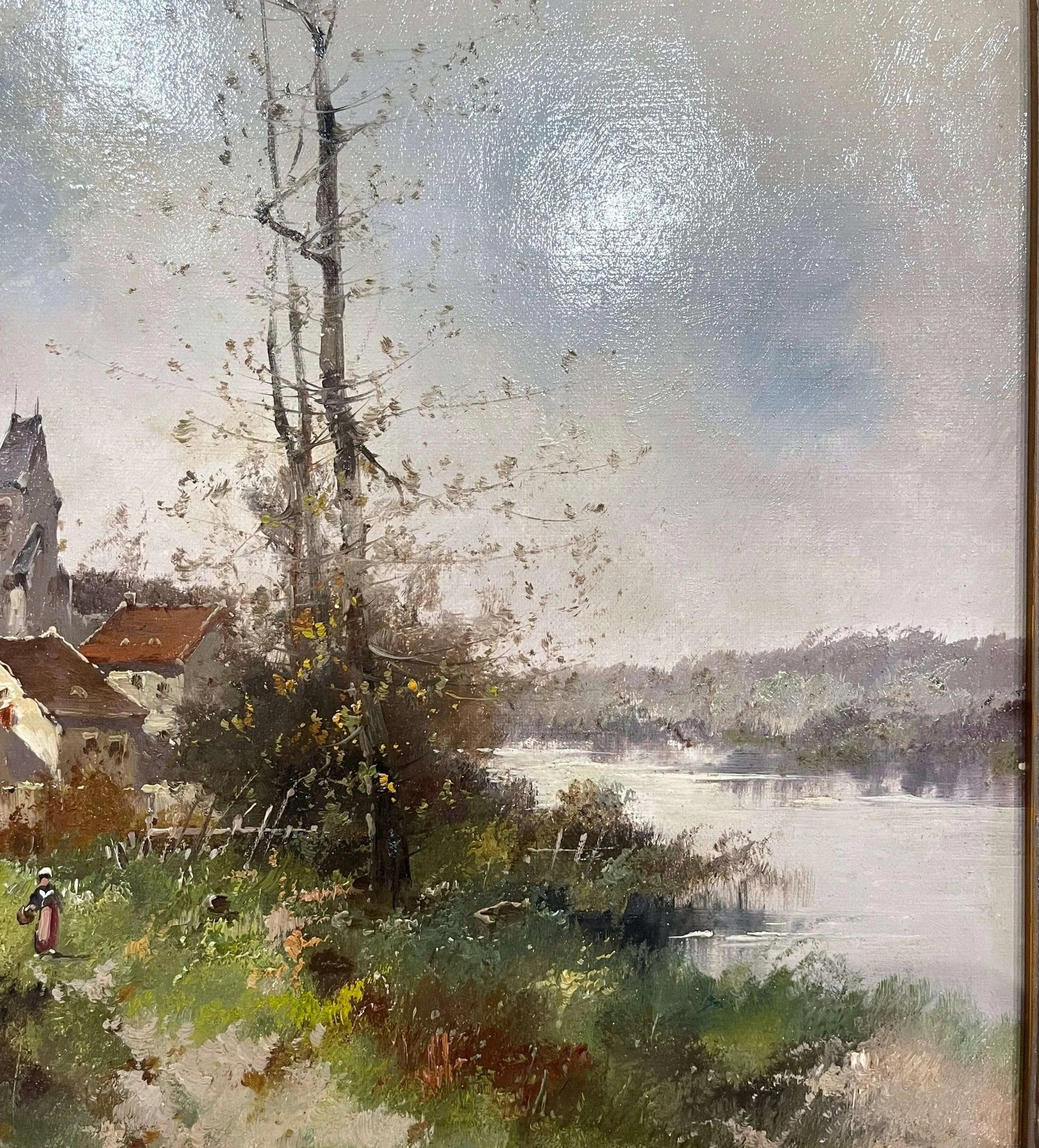 19th Century Framed Landscape Oil Painting Signed L. Dupuy for E. Galien-Laloue - 9