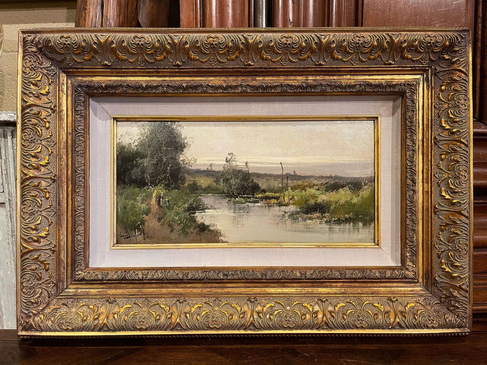 Set of 3 Framed Oil on Board Paintings Signed Leon Dupuy for E. Galien-Laloue - 6