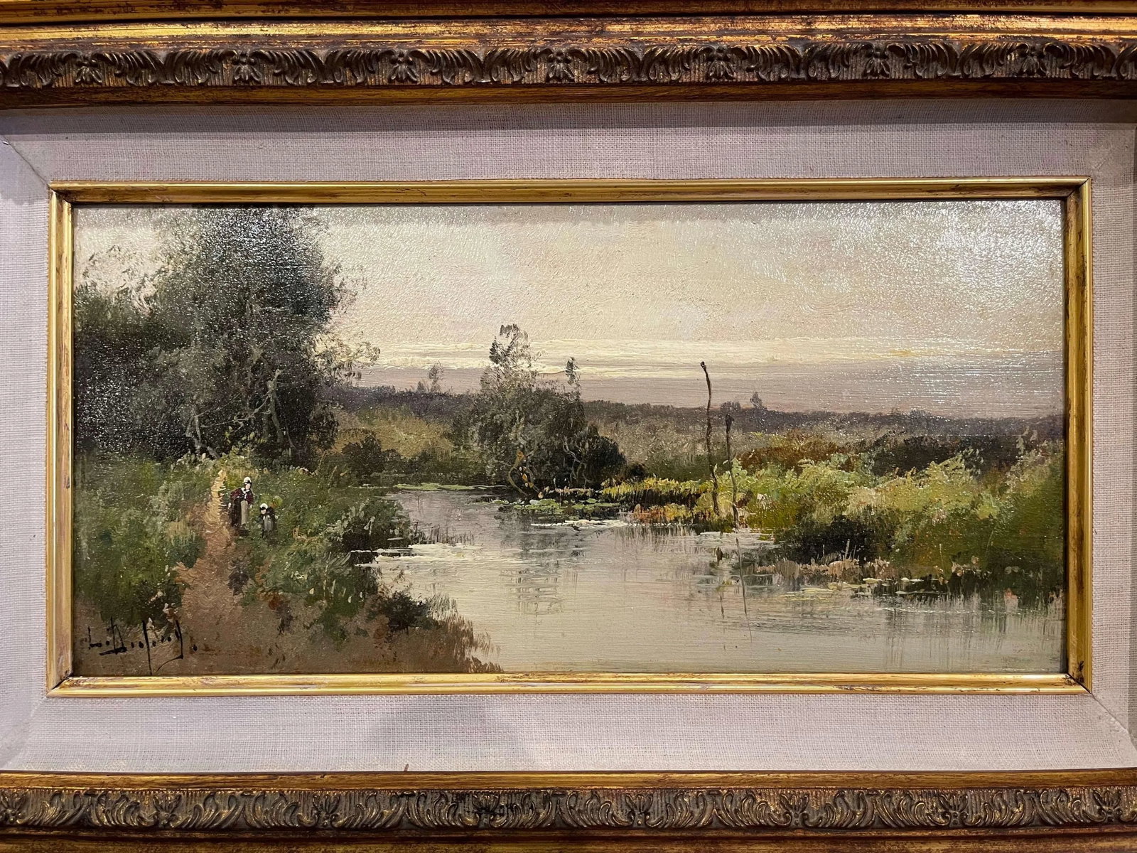 Set of 3 Framed Oil on Board Paintings Signed Leon Dupuy for E. Galien-Laloue - 7
