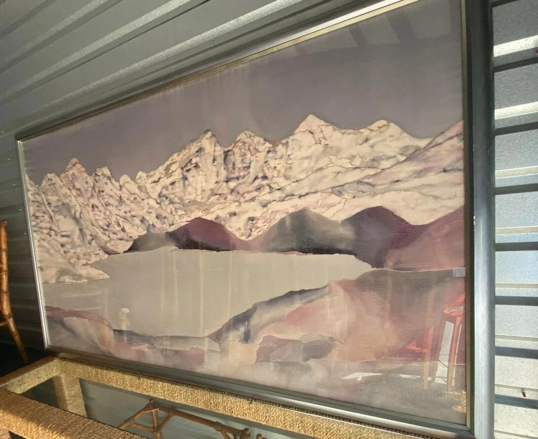 Signed Gillian Carnegie Landscape Mountain Lake Watercolor - 4