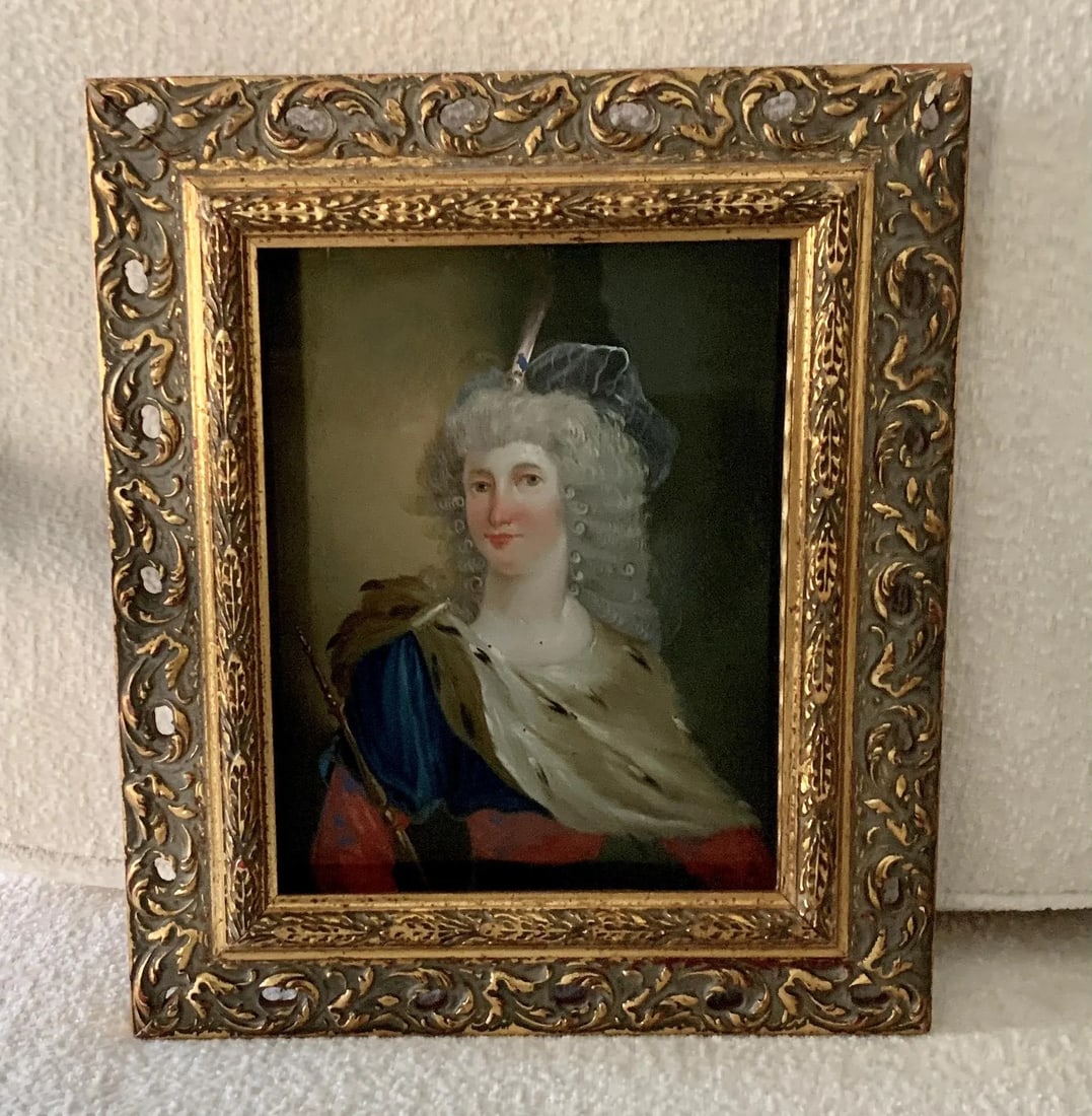 18th Century Reverse Painted Image on Glass - 2