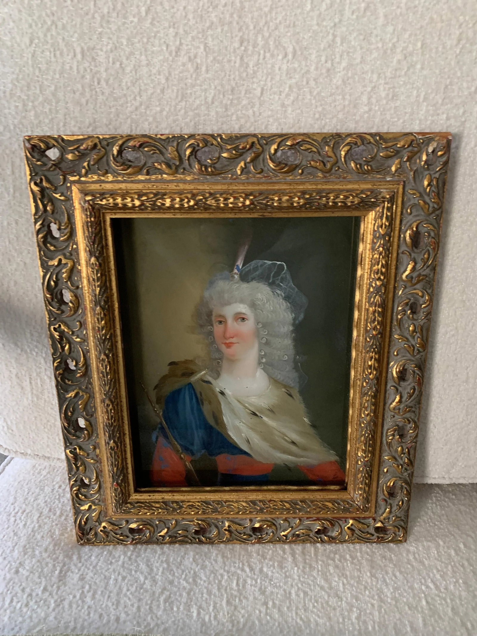 18th Century Reverse Painted Image on Glass - 3