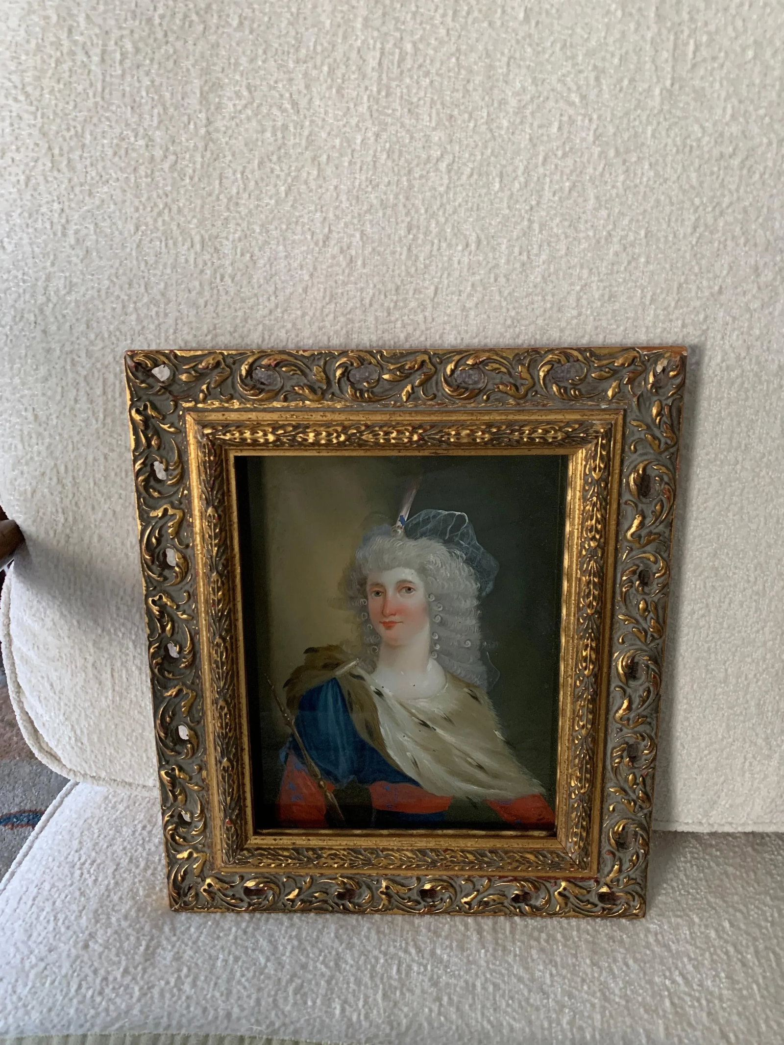 18th Century Reverse Painted Image on Glass - 4