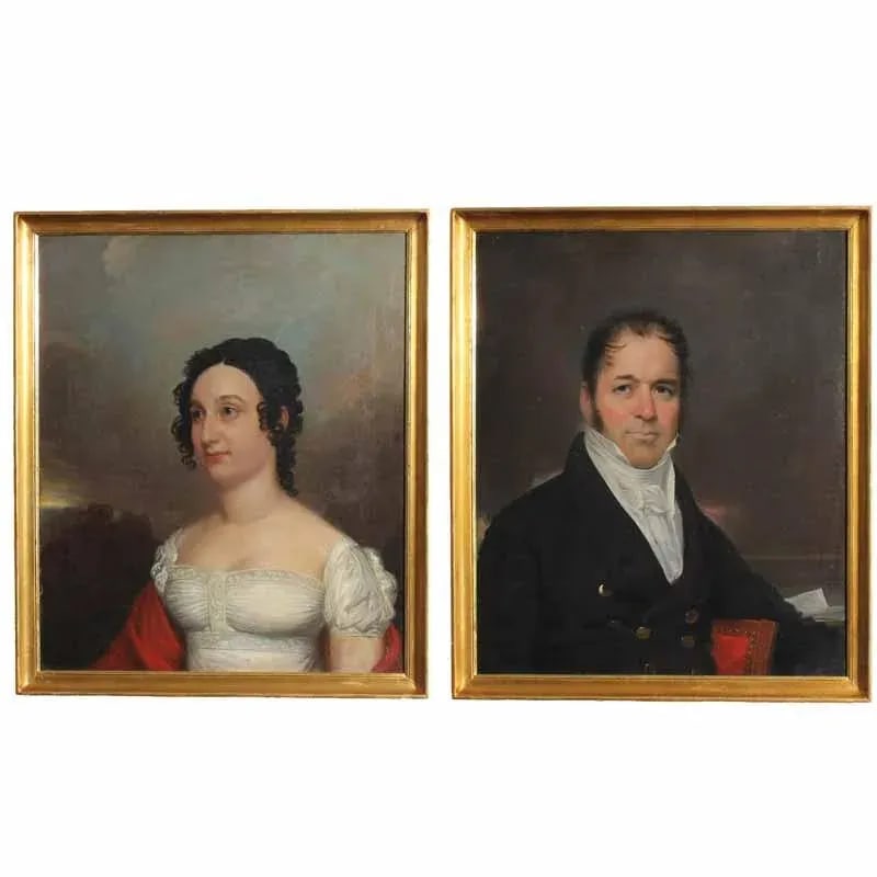 Early 19th Century Portraits of a Man and Woman - 6