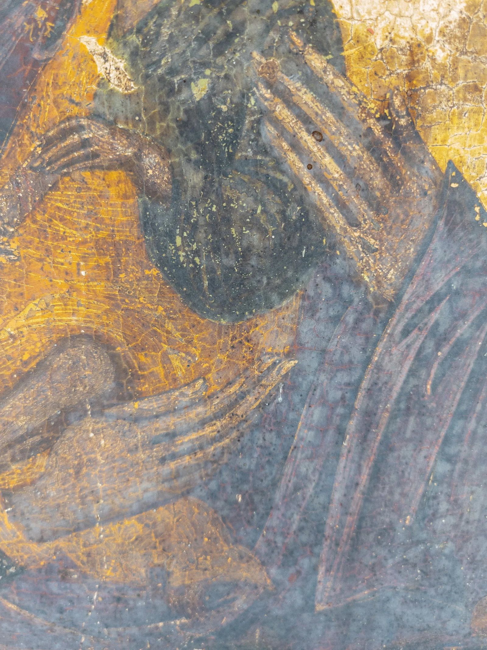 16th Century Veneto-Cretan School Christian Icon of Mother of God Elousa - 9