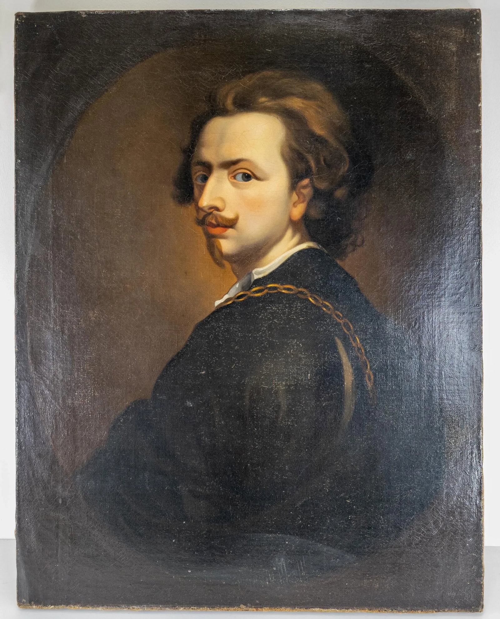 18th Century Old Master Portrait Painting After Anthony Van Dyck's Self-Portrait - 11