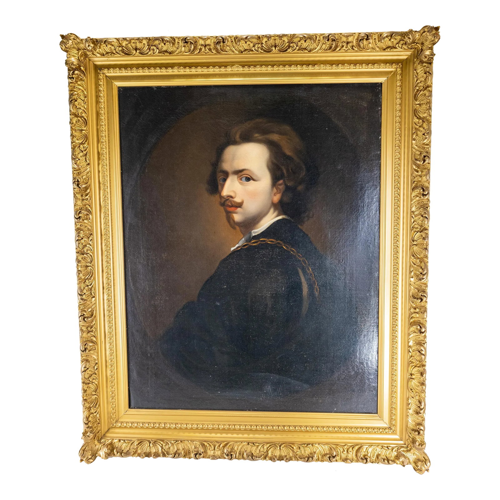 18th Century Old Master Portrait Painting After Anthony Van Dyck's Self-Portrait: We are selling this great painting after Anthony van Dyck's self portrait. This painting is painted after the Original self-portrait by Van Dyck which was painted circa 1632 and is housed in the