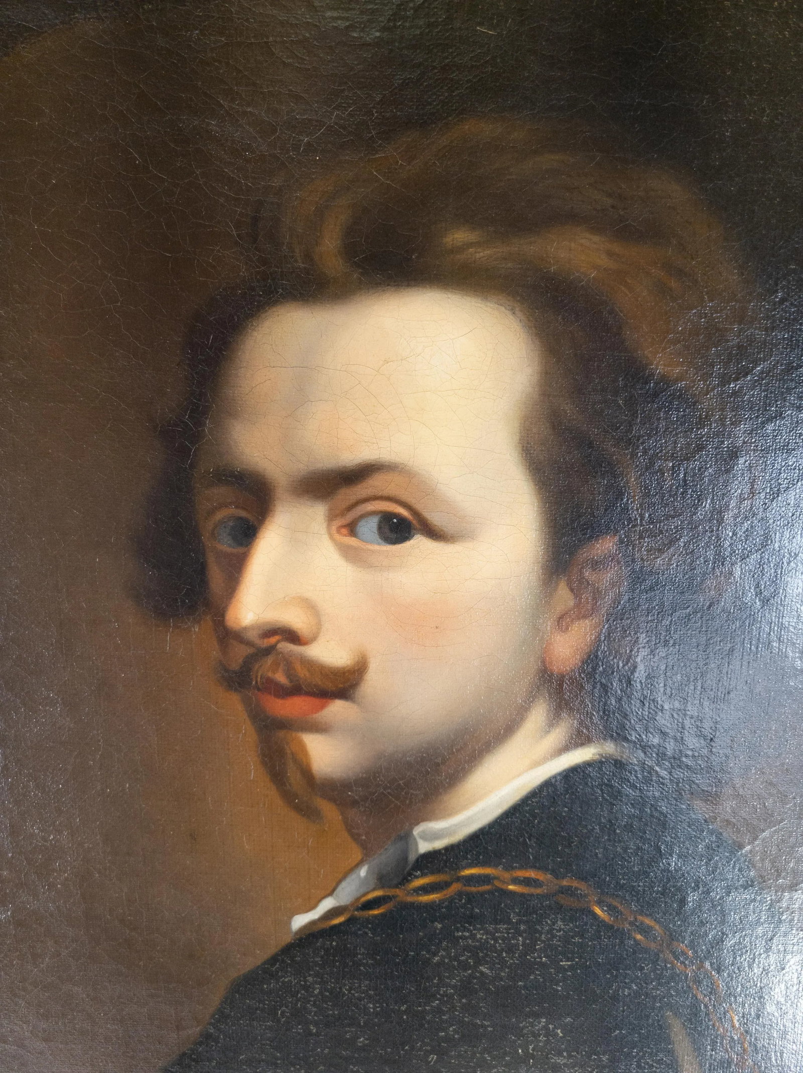 18th Century Old Master Portrait Painting After Anthony Van Dyck's Self-Portrait - 3
