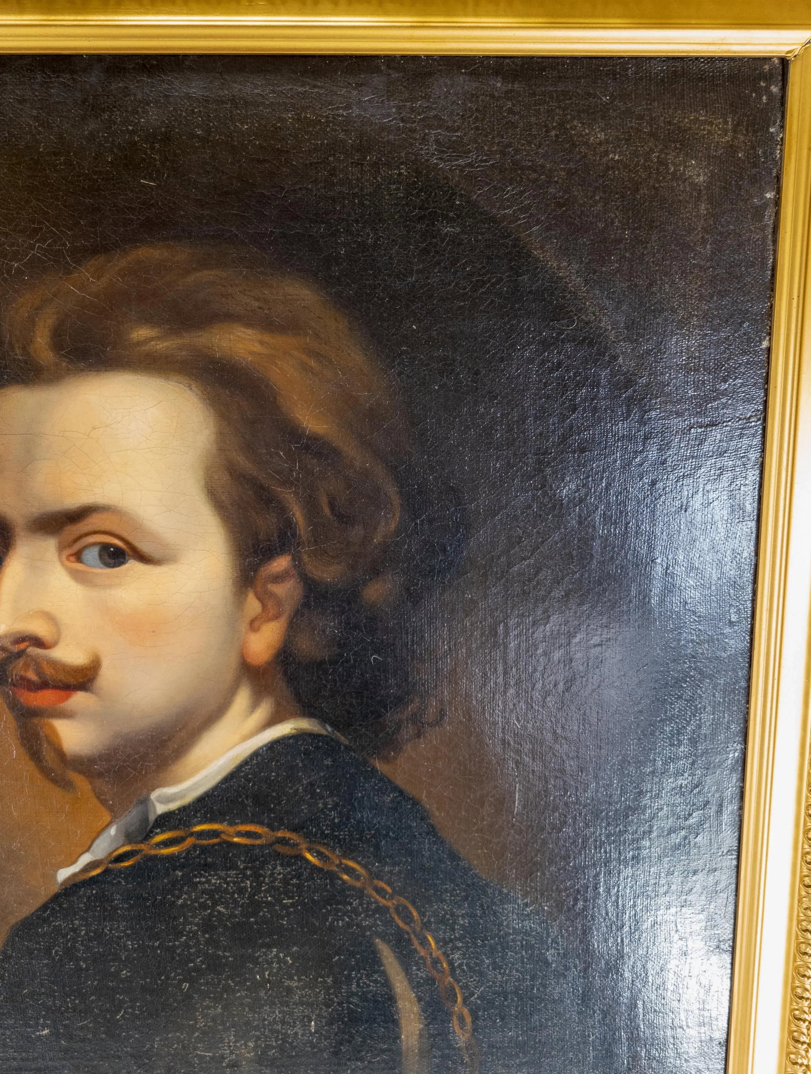 18th Century Old Master Portrait Painting After Anthony Van Dyck's Self-Portrait - 5