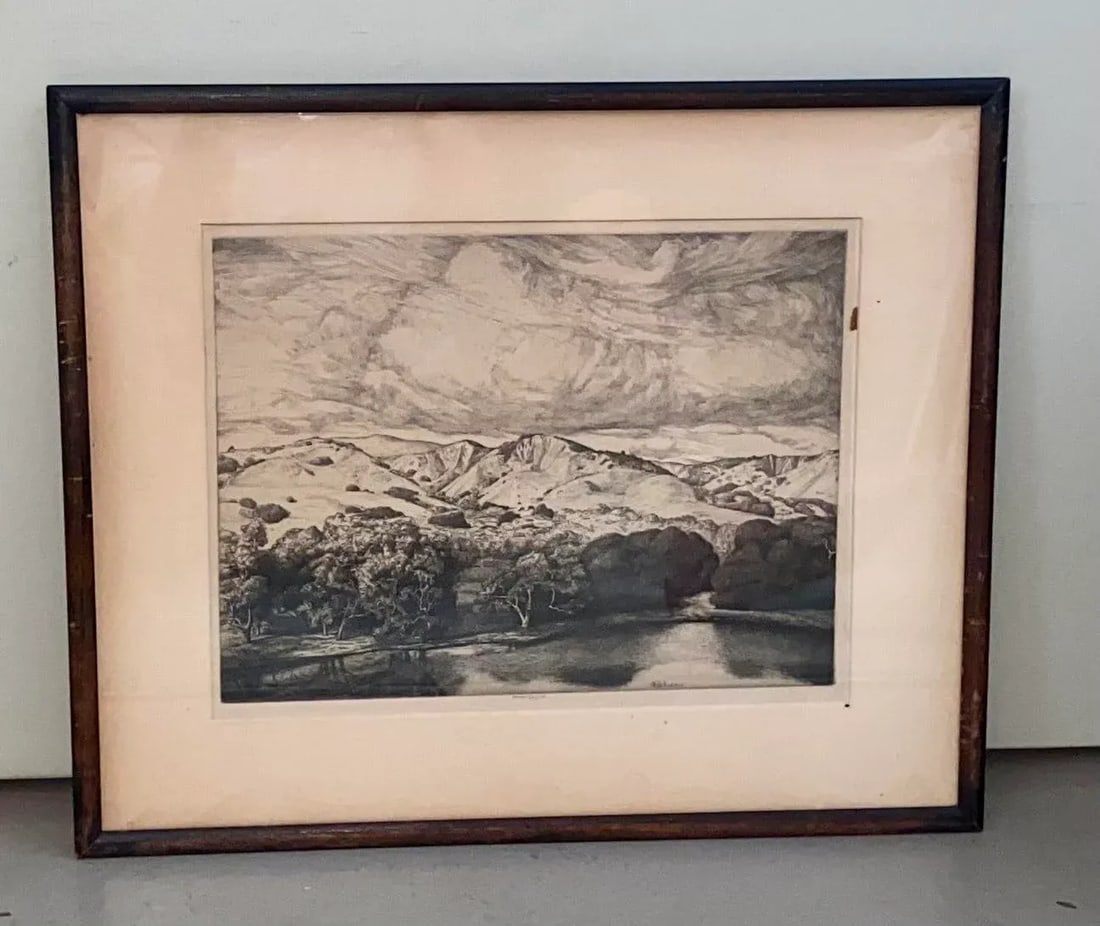 Ernest Haskell Early Pencil Signed Etching "Mirror of the Goddess" - 8