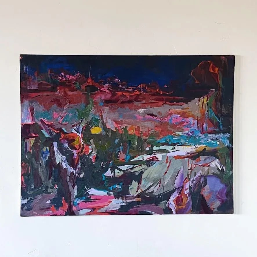 Contemporary Original Abstract Expressionist Landscape Signed Oil Painting - 8