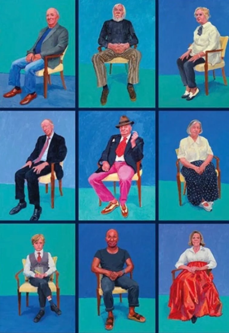 David Hockney Original Exhibition Lithograph Poster "82 Portraits and 1 Still-Life" Royal Academy of - 2