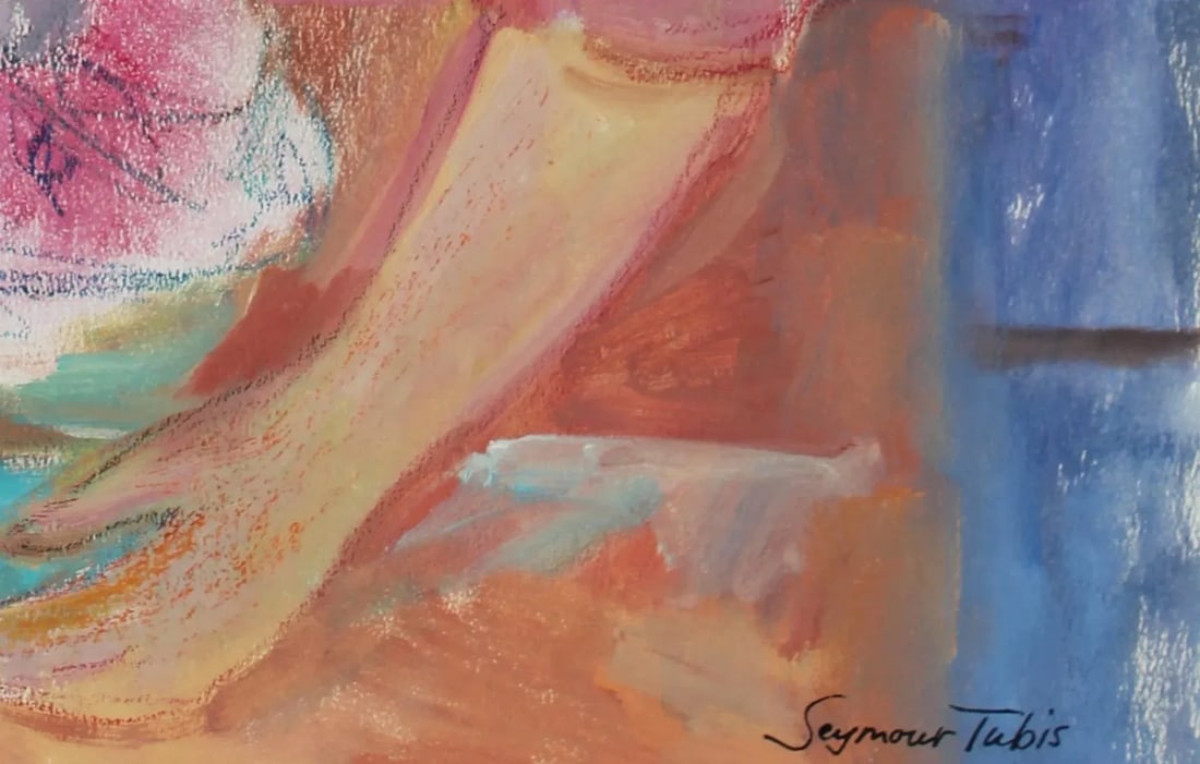 Seated Expressionist Portrait of a Woman 20th Century Pastel - 2