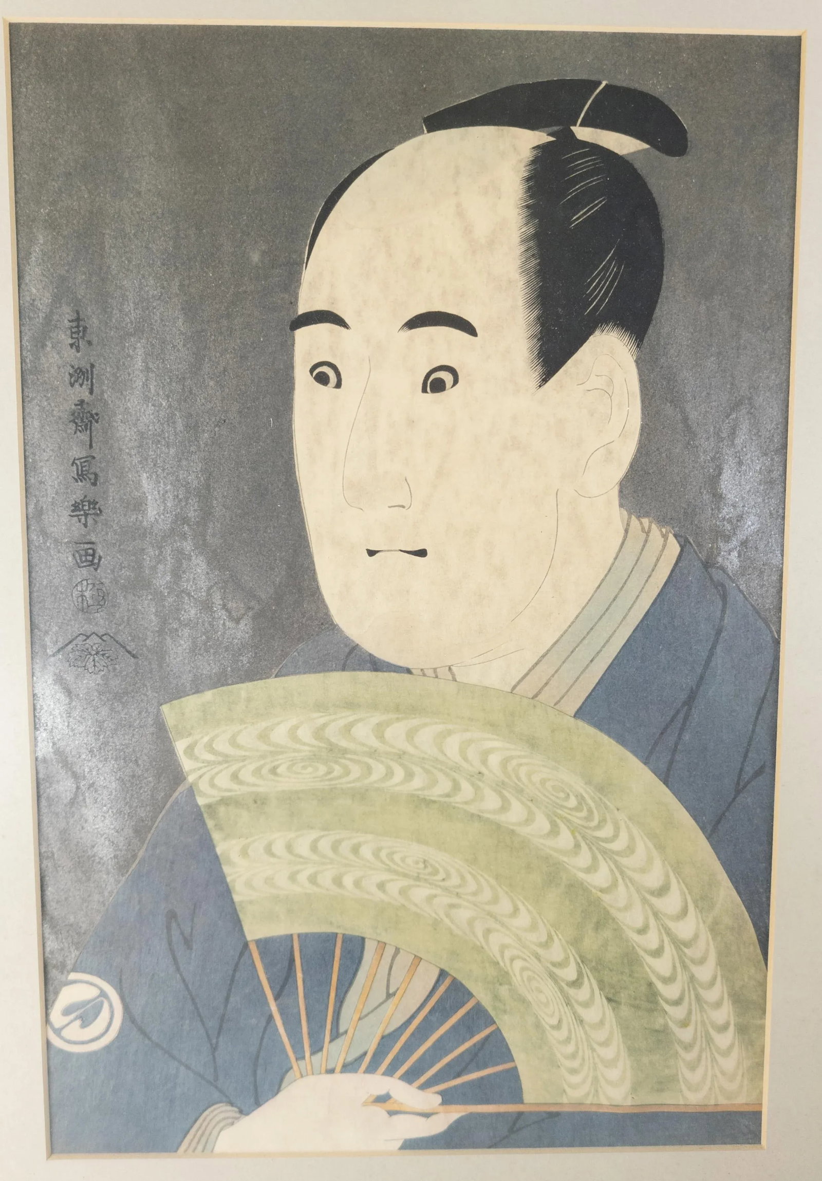 1940's Japanese Woodblock Print of the Actor Sawamura Sojuro III After Sharaku - 2