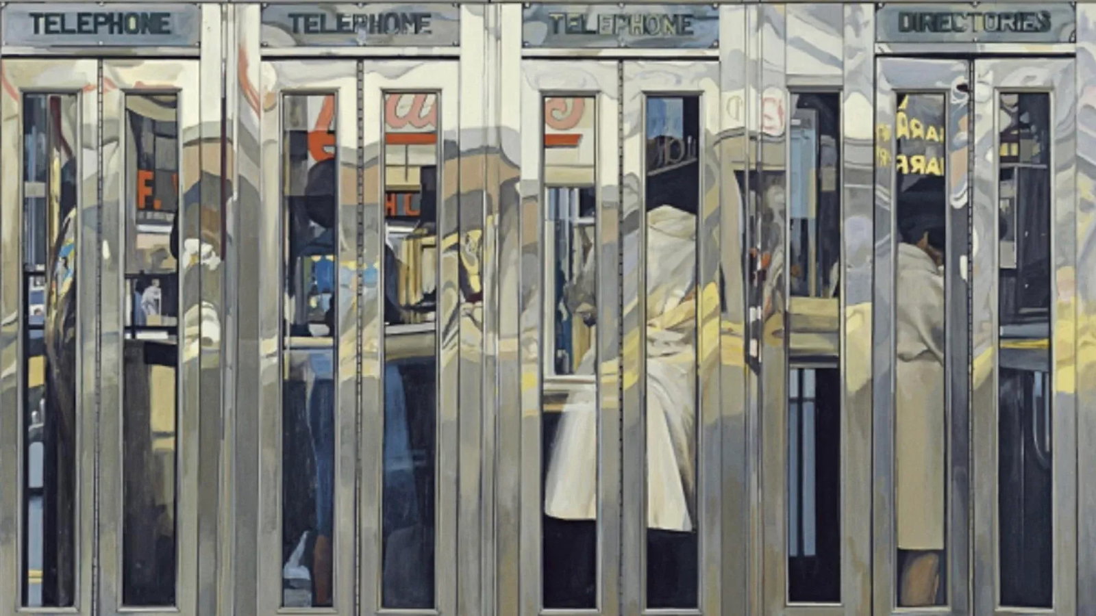 Richard Estes Photorealism 2007 Exhibition Lithograph Telephone Booths New York City, 1967. Spain - 10